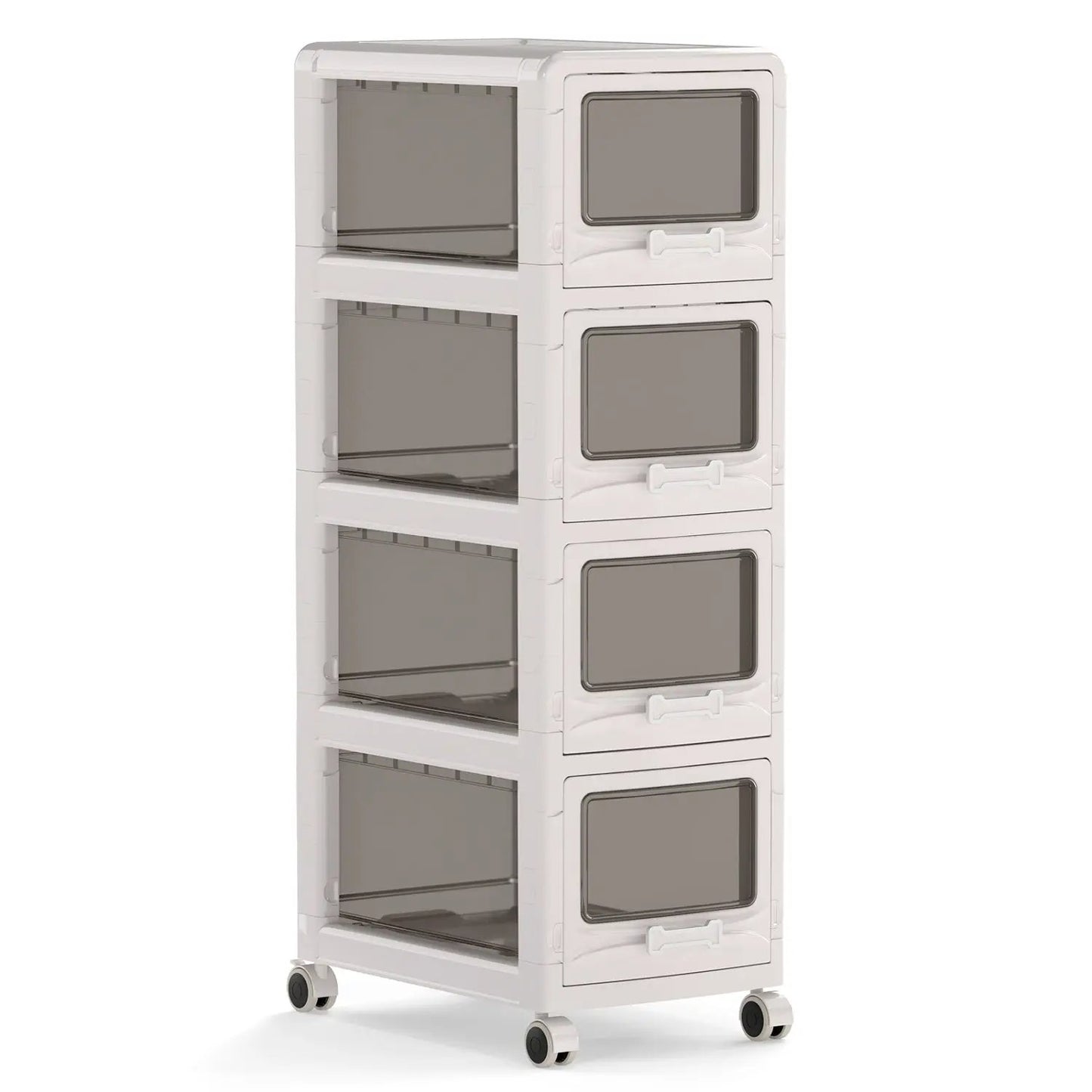 Rolling Storage Cart With Lockable Wheels