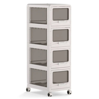 Rolling Storage Cart With Lockable Wheels