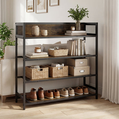 4 Tier Shoe Rack Industrial With Metal Frame