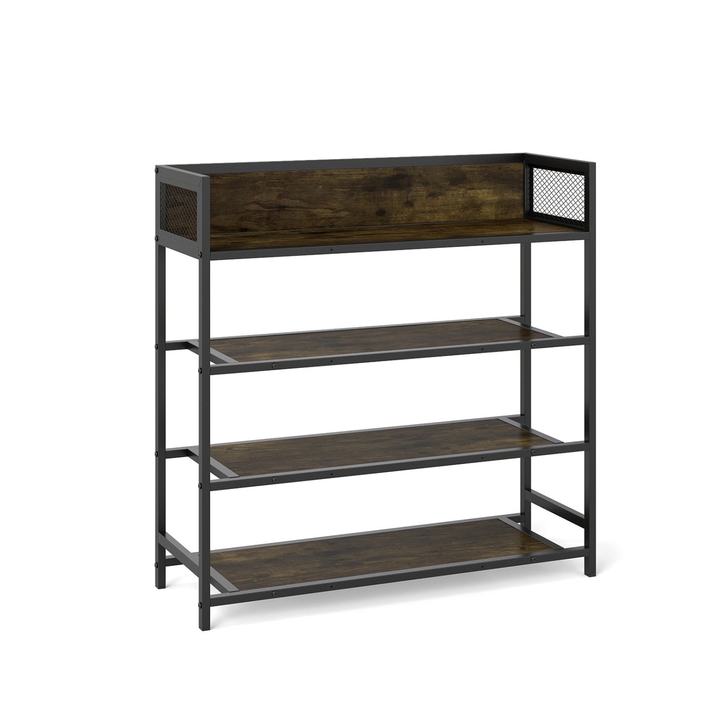 4 Tier Shoe Rack Industrial With Metal Frame