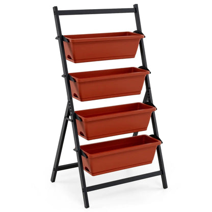4-Tier Vertical Raised Garden Bed Drainage Holes