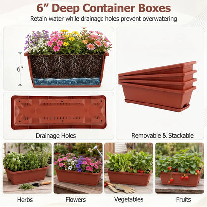 4-Tier Vertical Raised Garden Bed Drainage Holes