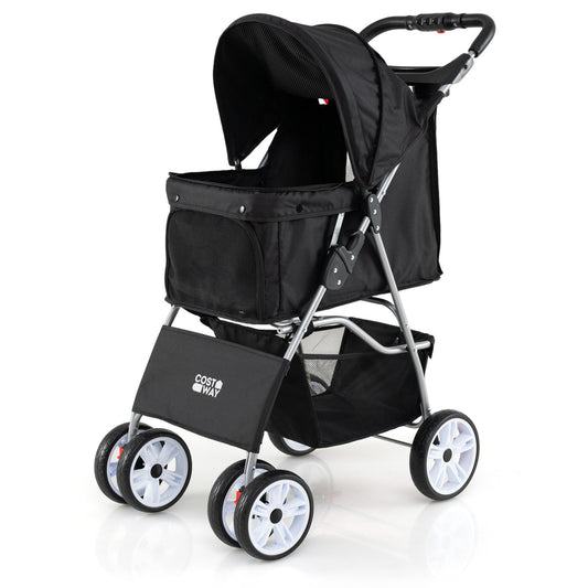 4 Wheel Pet Stroller for Small Dogs Cats up to 33 LBS - Tampa Home & Garden Store