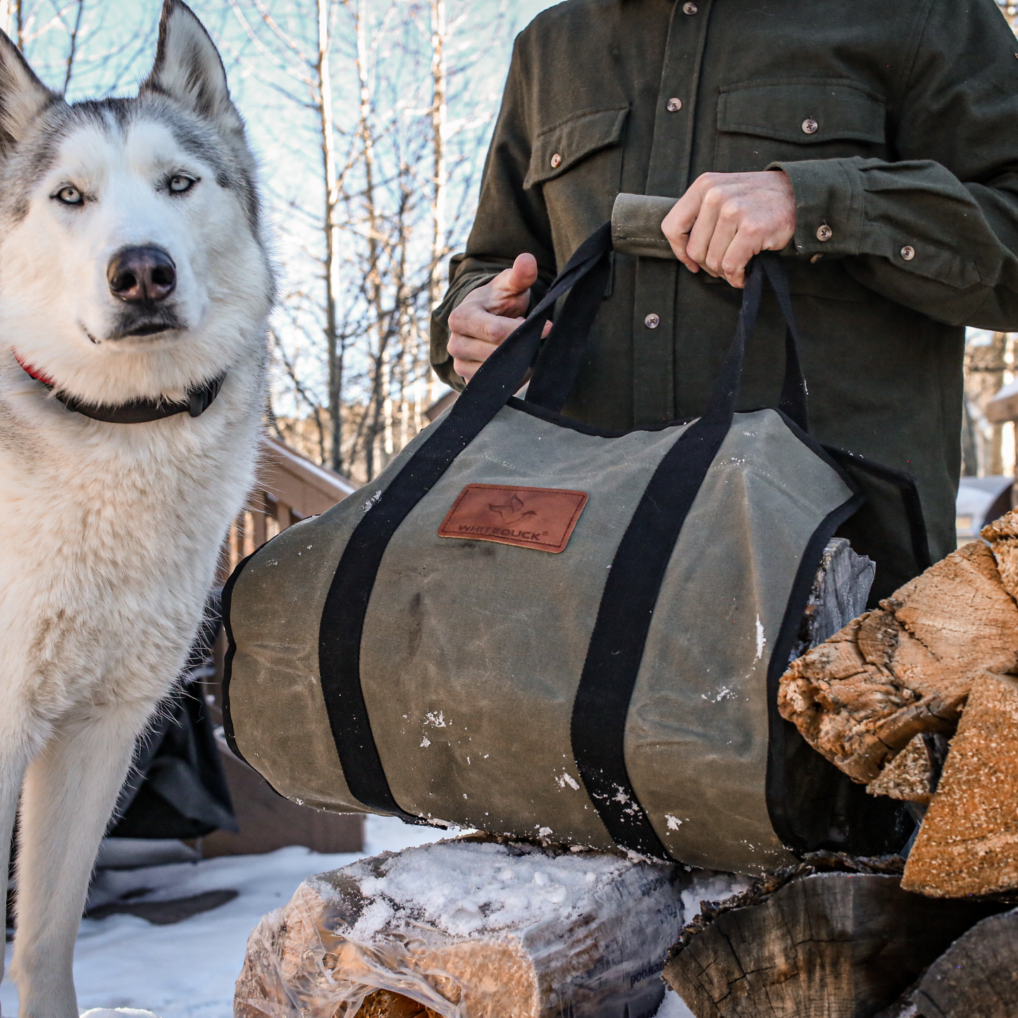 Rectangle Canvas Firewood Log Carriers