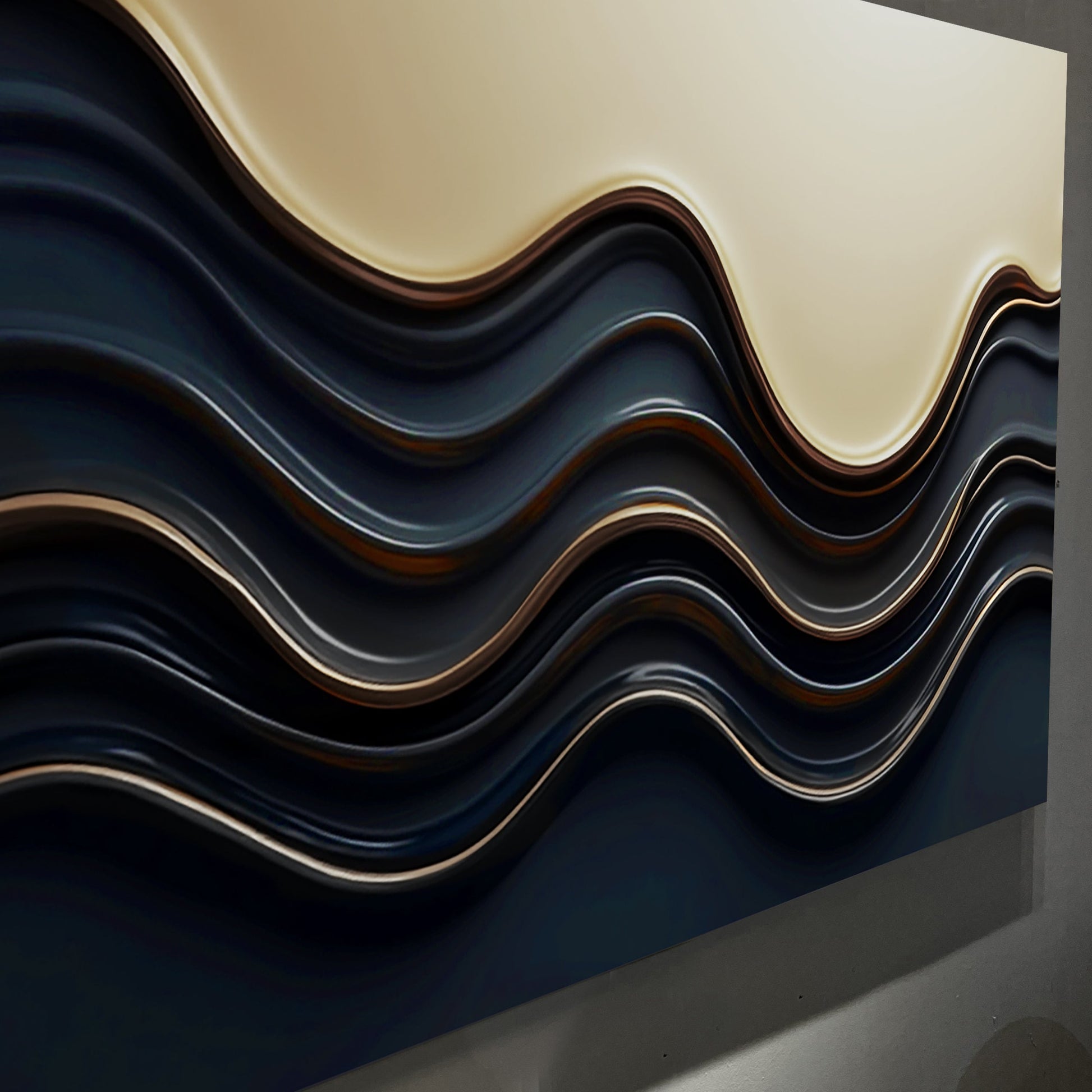 Black and gold minimalist abstract wall art canvas by Tailored Canvases, crafting canvas on Tampa Home & Garden Store