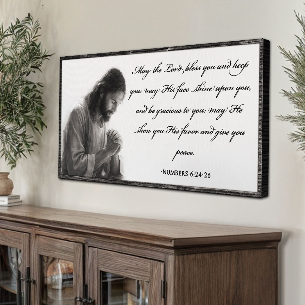Canvas Numbers 6:24-26 May The Lord Bless You IV, black frame Tailored Canvases on Tampa Home & Garden Store
