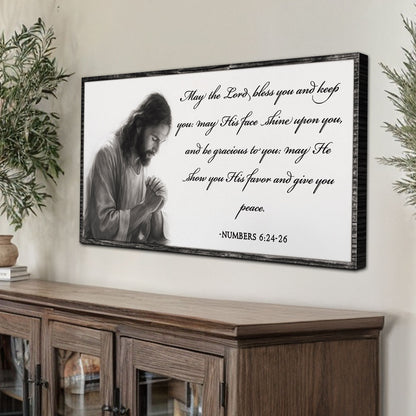 Canvas Numbers 6:24-26 May The Lord Bless You IV, black frame Tailored Canvases on Tampa Home & Garden Store