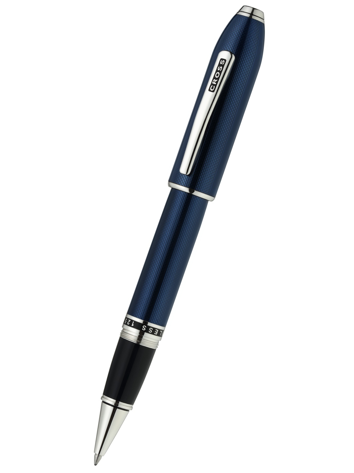 Cross rollerball pen cobalt blue with diamond pattern, Swarovski crystals and chrome trim on Tampa Home & Garden Store