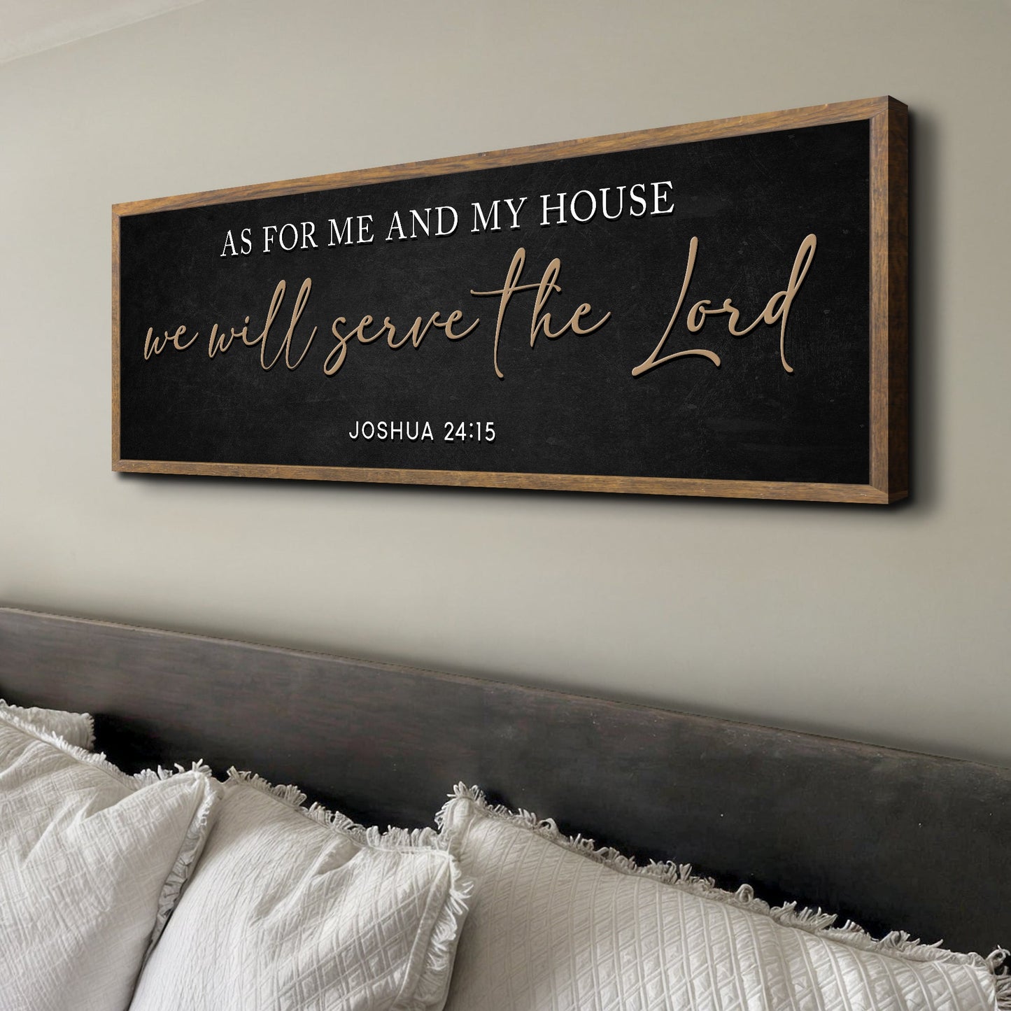Canvas Faith Sign III by Tailored Canvases with black chalkboard surface and wooden frame on Tampa Home & Garden Store