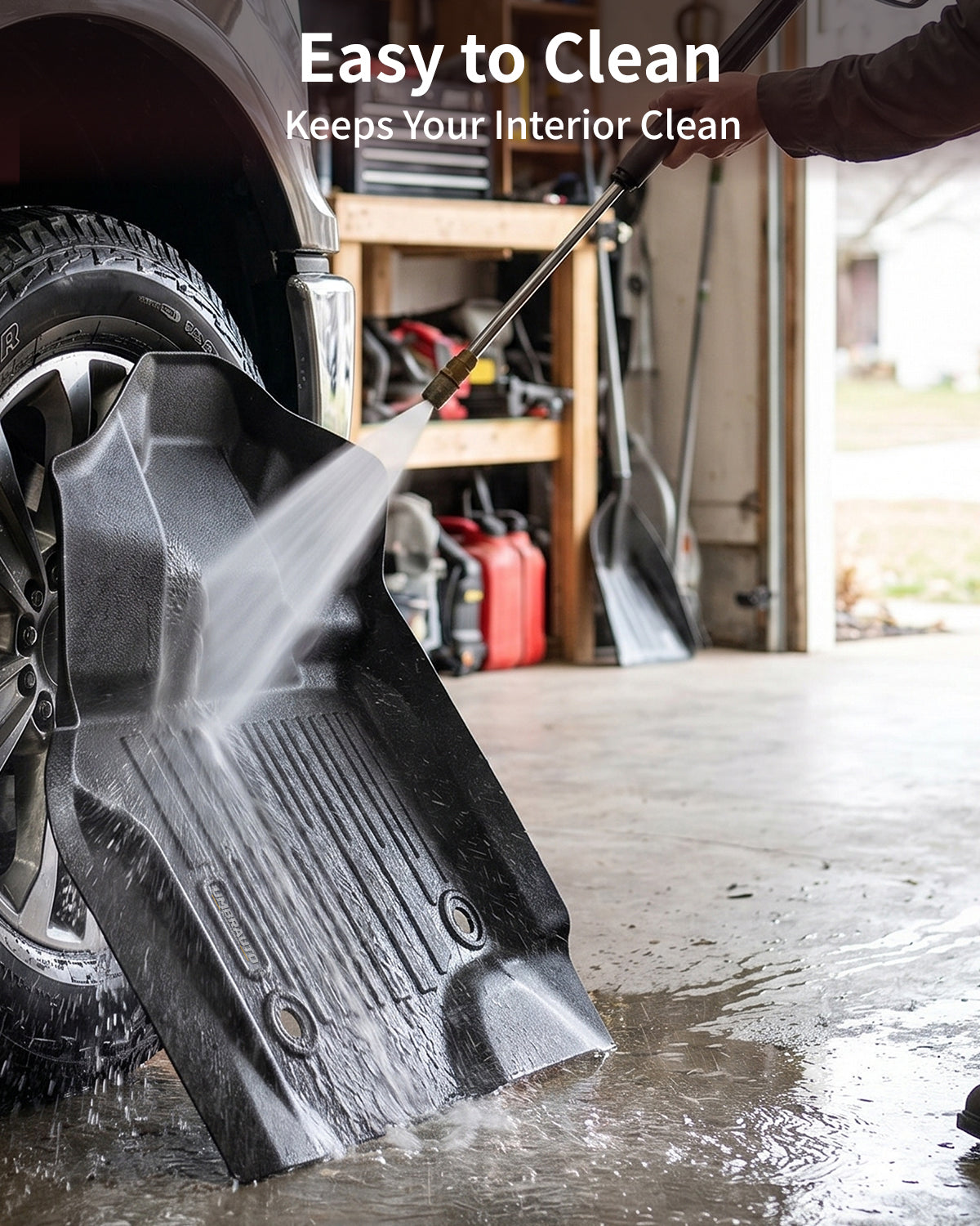 Umbrauto all-weather floor mat for Ford F-150 SuperCrew black TPE waterproof custom-fit on Tampa Home & Garden Store