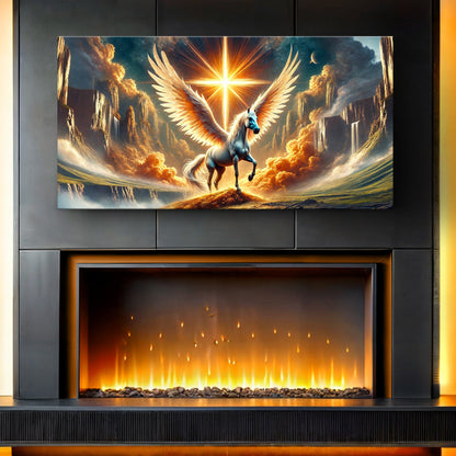 3D Horse Faith Wall Art V canvas, Tailored Canvases, winged Pegasus on crafting canvas on Tampa Home & Garden Store