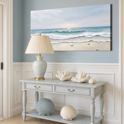 Serene Ocean Wave Coastal Wall Art III canvas by Tailored Canvases in blue tones on Tampa Home & Garden Store