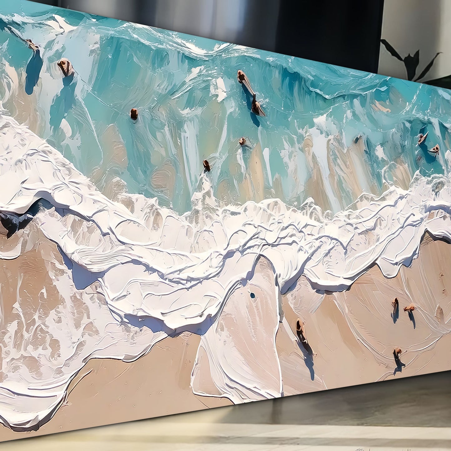 Beach Days Wall Art XV canvas by Tailored Canvases; turquoise sea, white dunes crafting canvas on Tampa Home & Garden Store