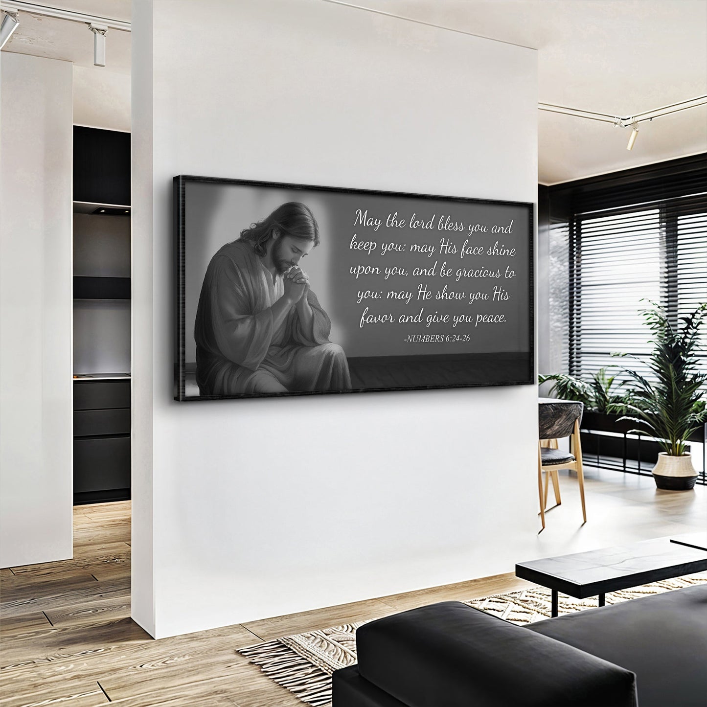 Canvas Numbers 6:24-26 Faith Sign III by Tailored Canvases with praying figure and verse on Tampa Home & Garden Store