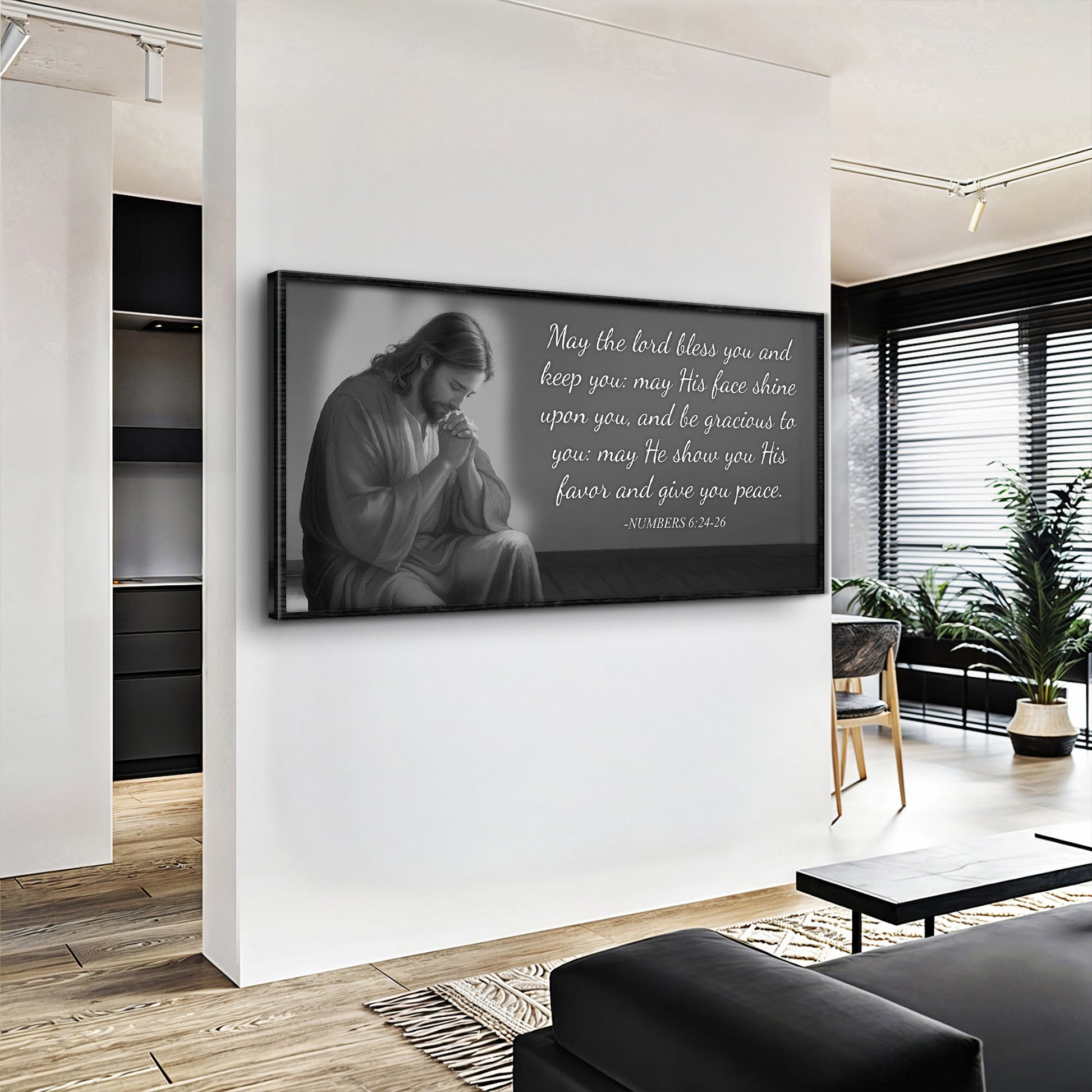 Canvas Numbers 6:24-26 Faith Sign III by Tailored Canvases with praying figure and verse on Tampa Home & Garden Store
