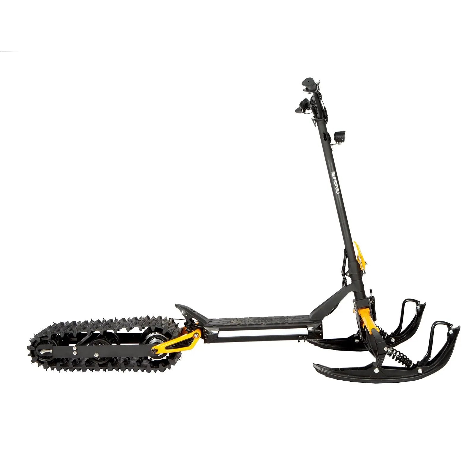 ICEX 1.0 snow sled with black frame long handlebar and yellow accents by EUNORAU US on Tampa Home & Garden Store