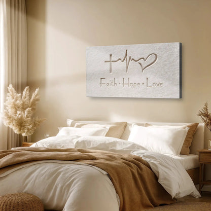 Faith Hope Love Wall Art IV USA Made Canvas