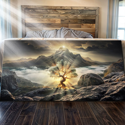 Burning Bush Faith Wall Art II canvas by Tailored Canvases, fiery tree landscape on Tampa Home & Garden Store