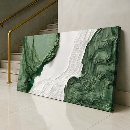 Green Rivers Abstract Wall Art V canvas with green swirls Tailored Canvases Crafting Canvas on Tampa Home & Garden Store