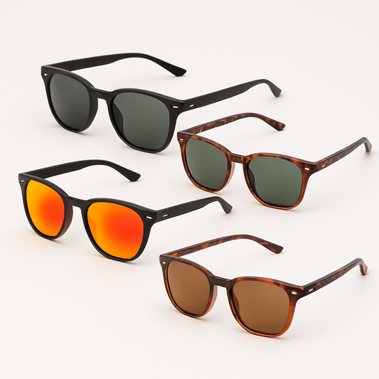 Polarized vintage sunglasses by BikerZoneZ, 4-pack in black and tortoiseshell frames on Tampa Home & Garden Store