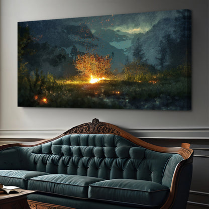 Holy Ground Faith Wall Art canvas by Tailored Canvases featuring a glowing tree in nightscape on Tampa Home & Garden Store