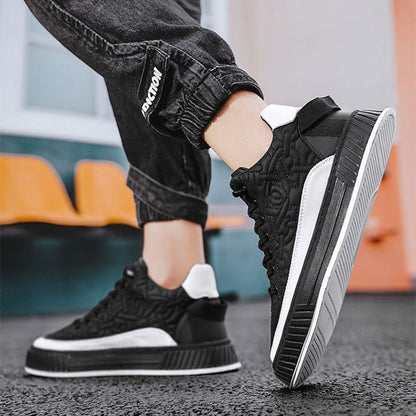 Stevvex men's sneakers black upper non-slip casual running shoes on Tampa Home & Garden Store