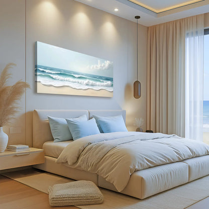 Serene Ocean Wave Coastal Wall Art Canvas XIV