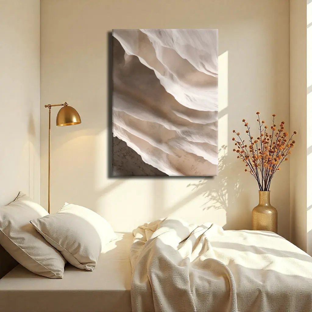 Light Neutral Impasto Wall Art canvas by Tailored Canvases with beige textured surface on Tampa Home & Garden Store