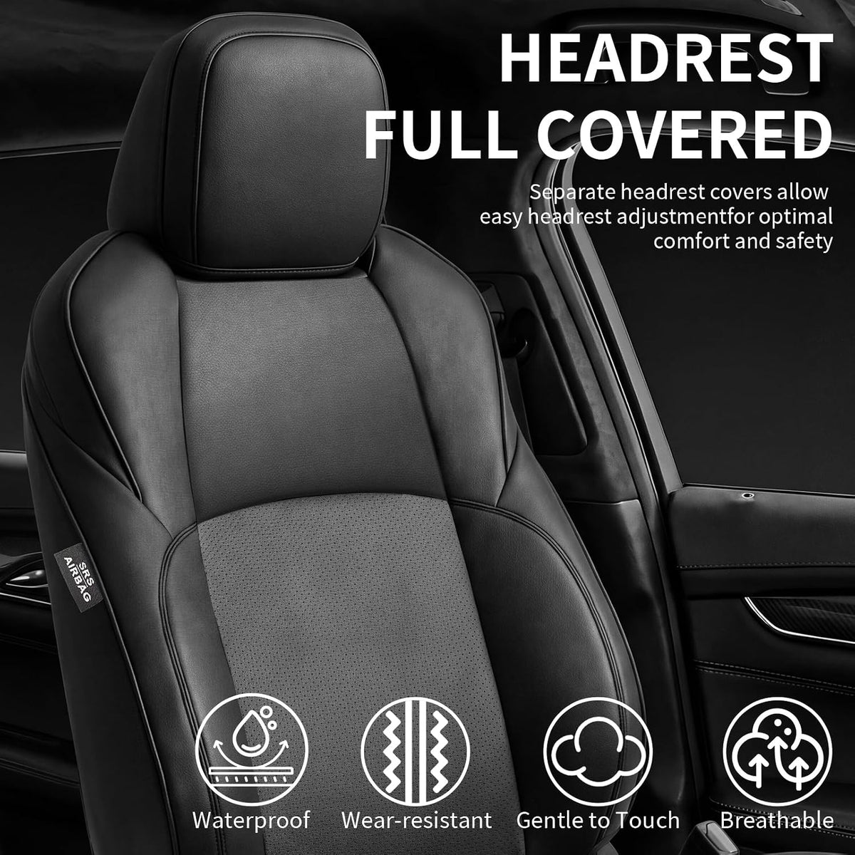 Truck seat cover Umbrauto Nappa leather full-coverage waterproof double cab Toyota Tacoma on Tampa Home & Garden Store