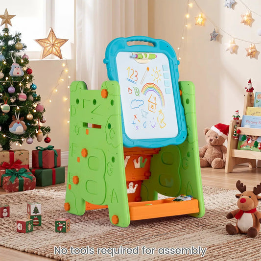 DirectDeals Kids Art Easel 4-in-1 double-sided magnetic board in green and blue on Tampa Home & Garden Store