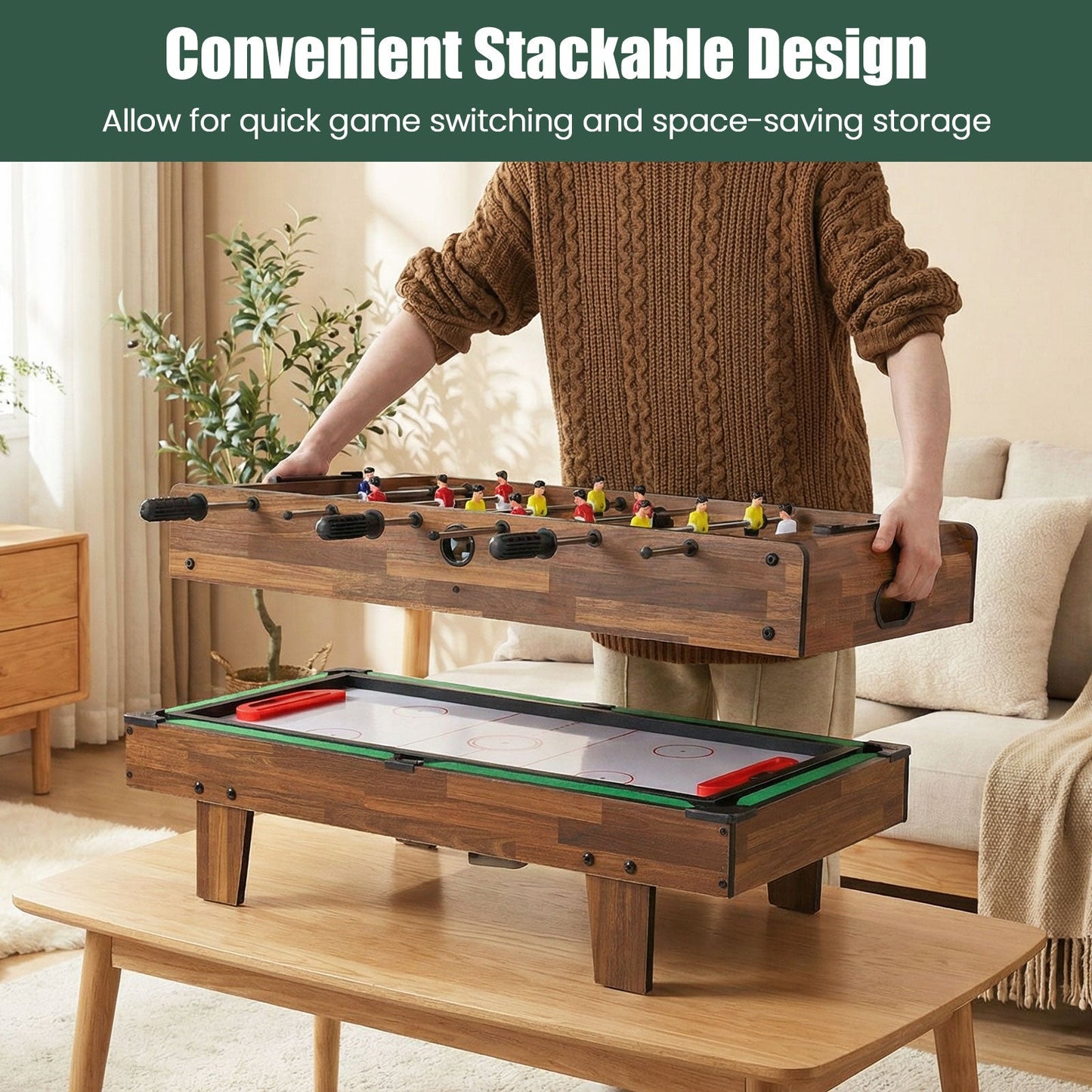 4 in 1 Combo Game Table Set with Billiards