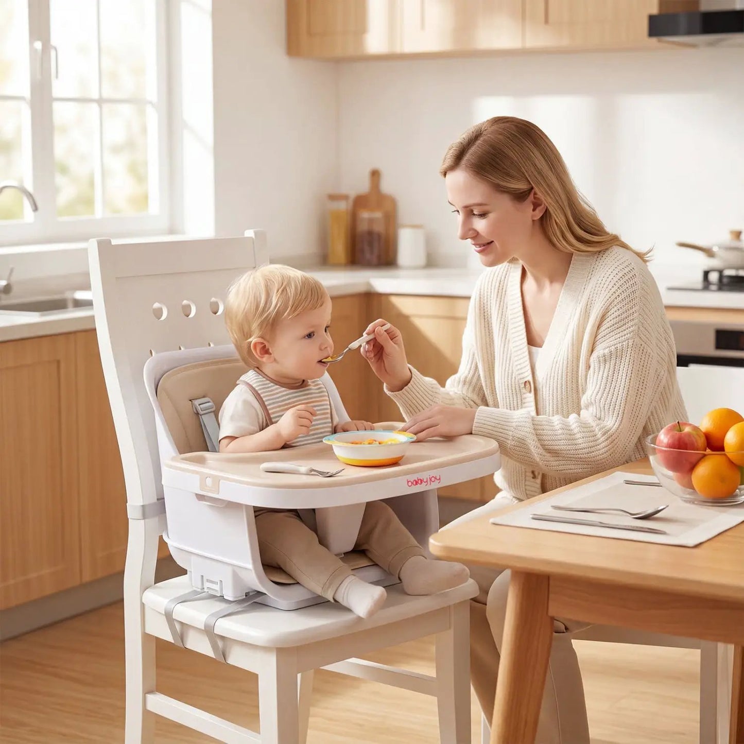 4 in 1 Convertible High Chair Adjustable Tray