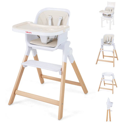 4 in 1 Convertible High Chair Adjustable Tray