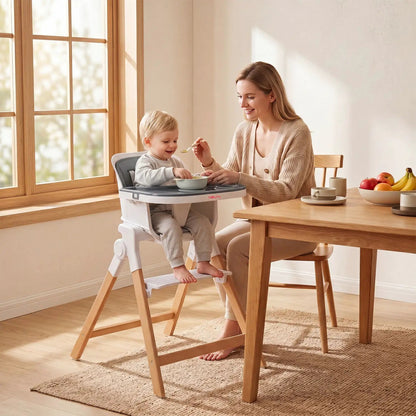 4 in 1 Convertible High Chair Adjustable Tray
