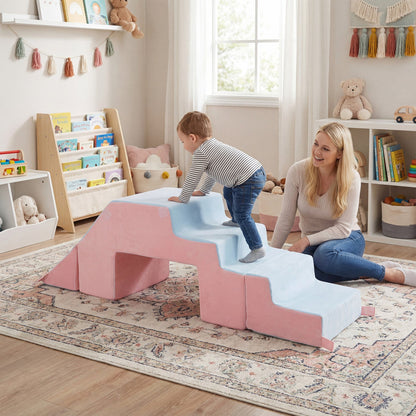 Foam Climbing Blocks with Slide for Toddlers