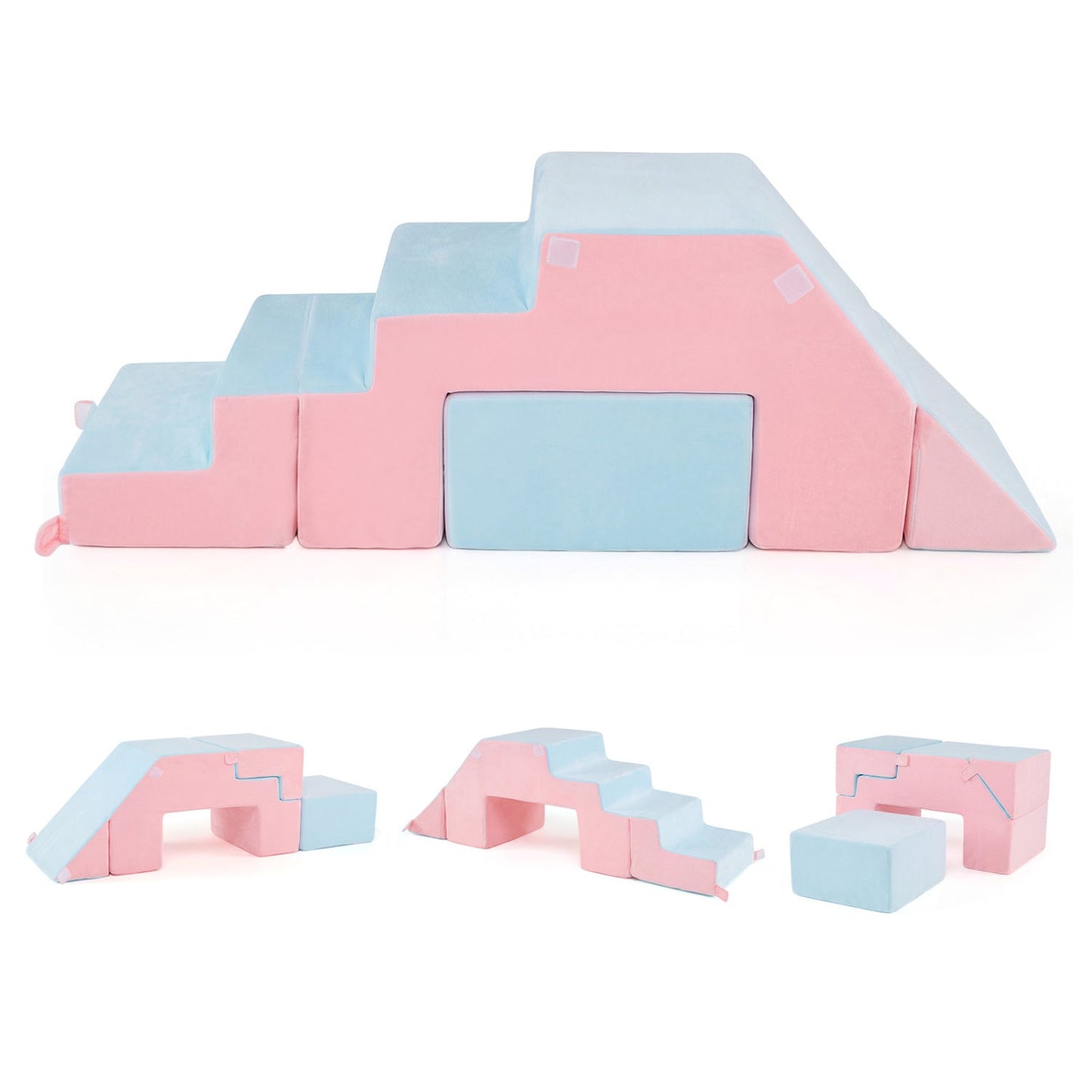 Foam Climbing Blocks with Slide for Toddlers