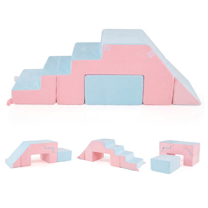 Foam Climbing Blocks with Slide for Toddlers