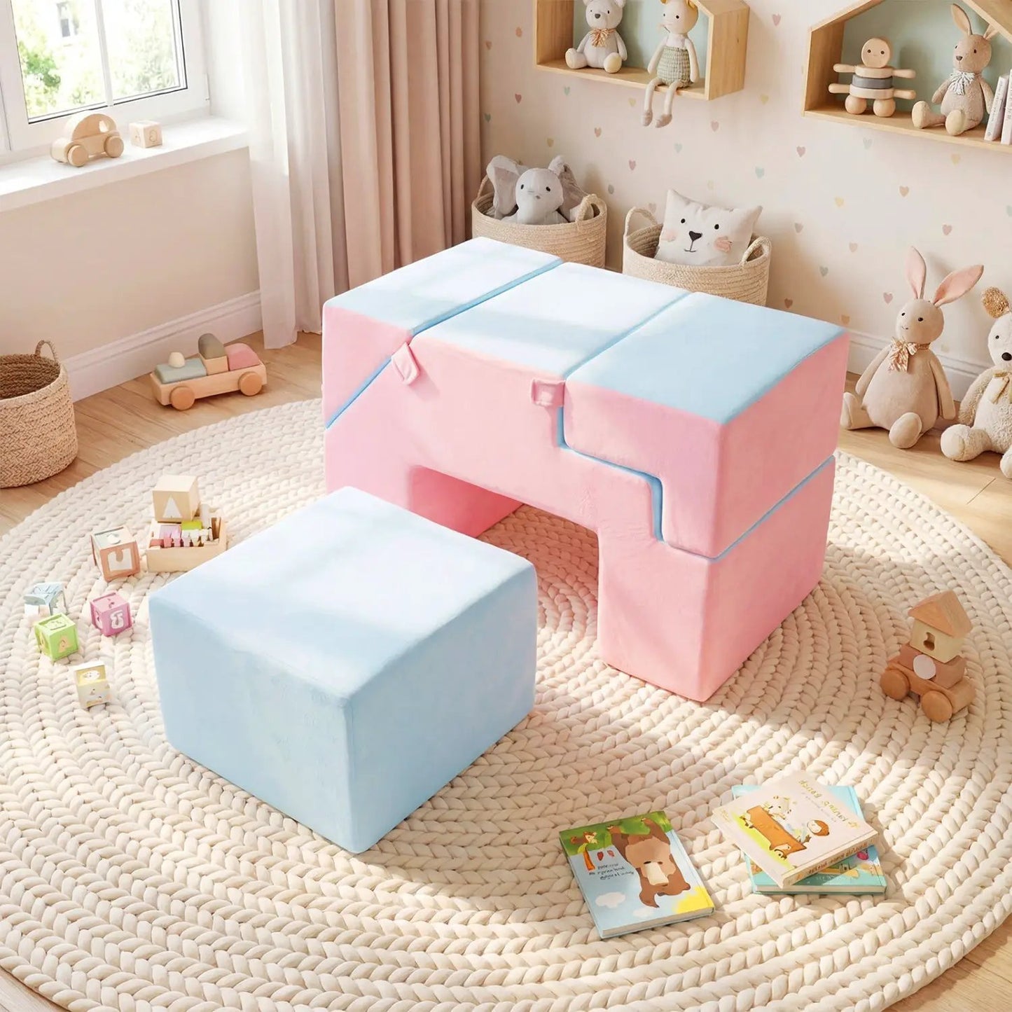 Foam Climbing Blocks with Slide for Toddlers