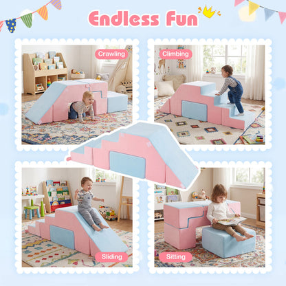 Foam Climbing Blocks with Slide for Toddlers