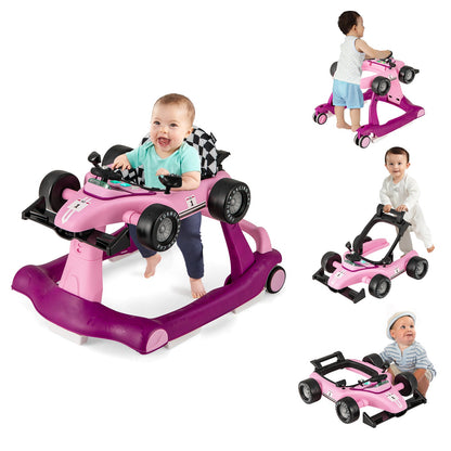 4-in-1 Foldable Activity Push Walker with Adjustable Height