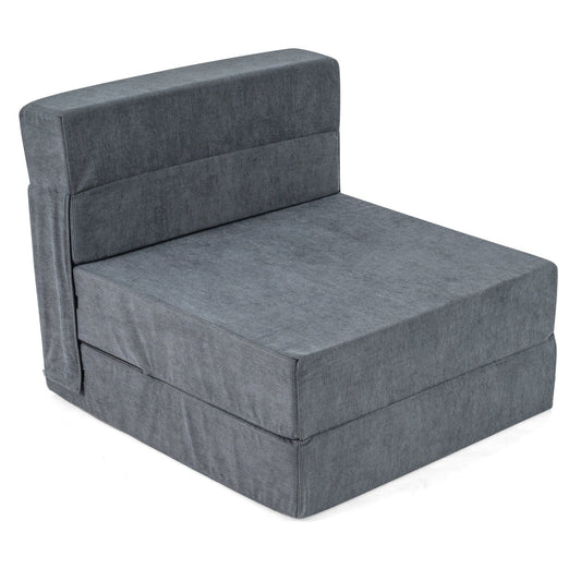 4-in-1 folding sofa bed sleeper chair with gray corduroy cover by DirectDeals on Tampa Home & Garden Store