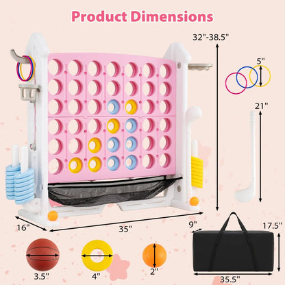 4 in 1 Adjustable Height Connect Game Carry Bag