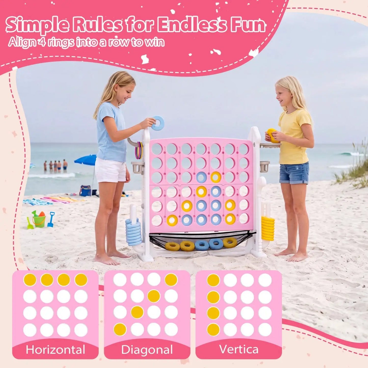 4 in 1 Adjustable Height Connect Game Carry Bag