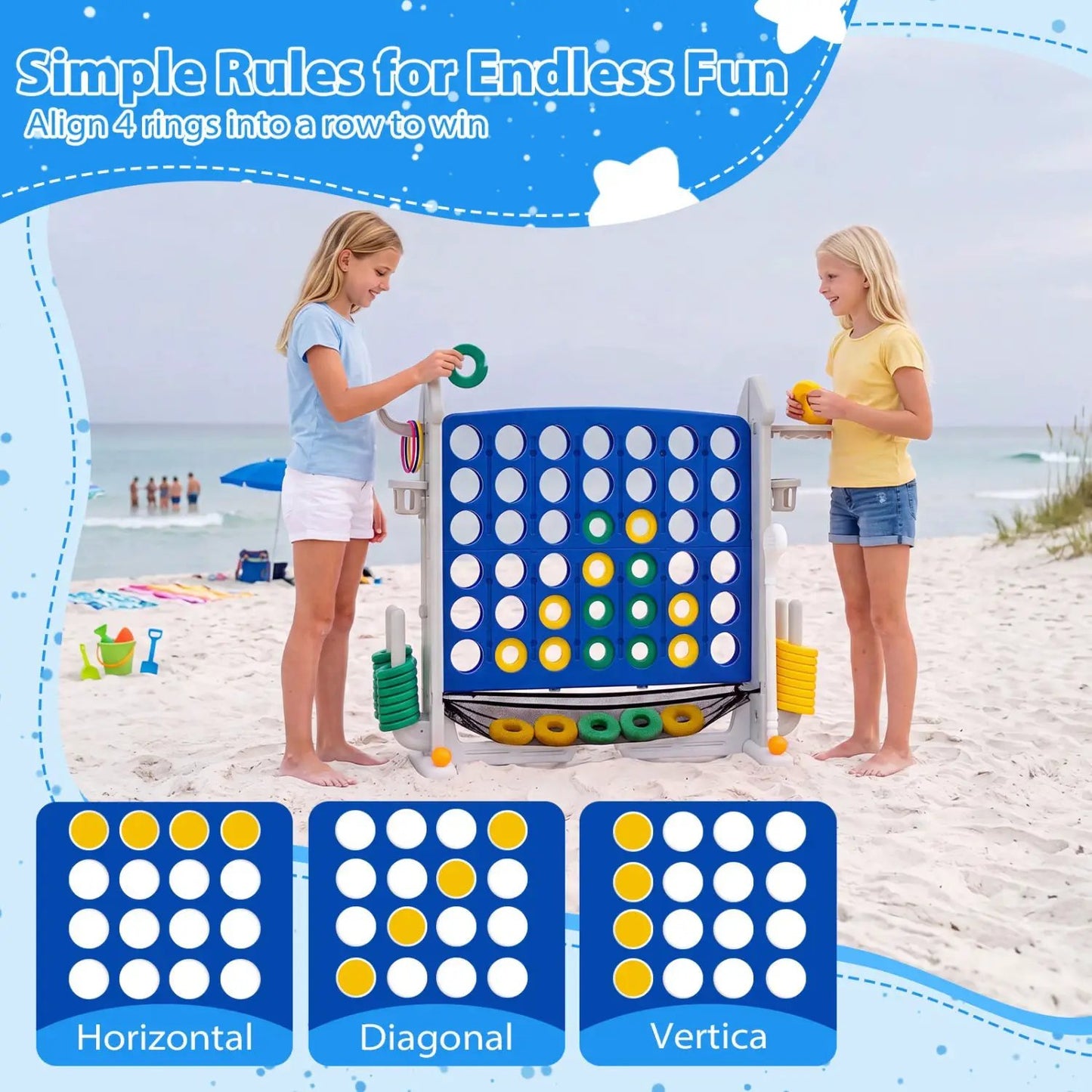 4 in 1 Adjustable Height Connect Game Carry Bag