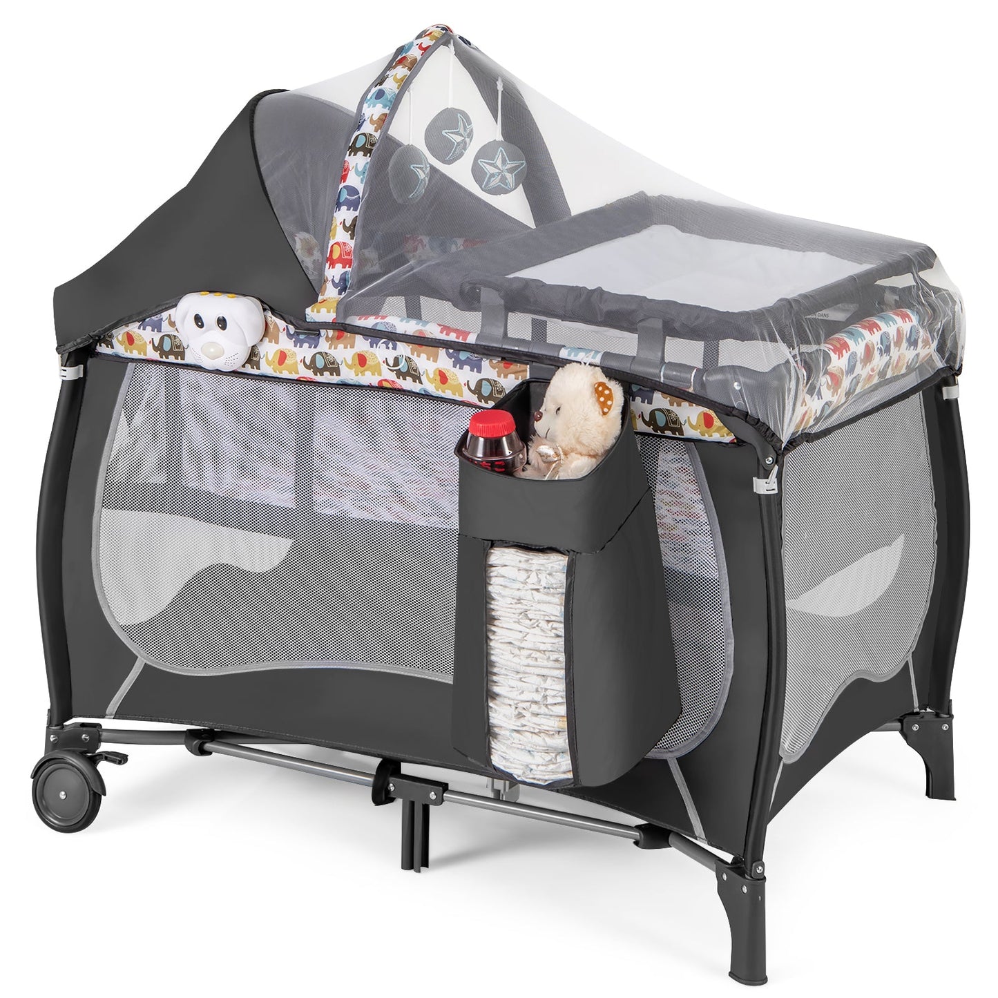 4 in 1 Portable Baby Nursery Center with Net and Music Box