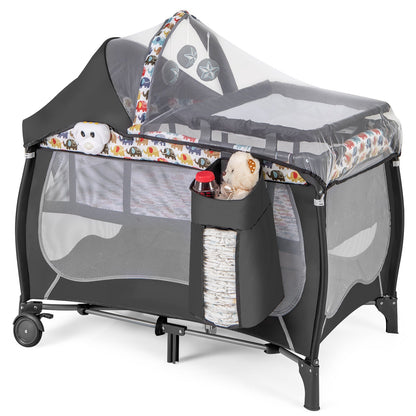 4 in 1 Portable Baby Nursery Center with Net and Music Box