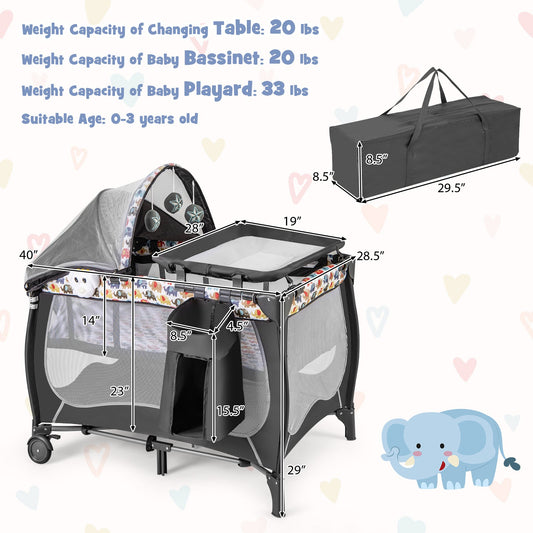 4 in 1 Portable Baby Nursery Center with Net and Music Box - Tampa Home & Garden Store