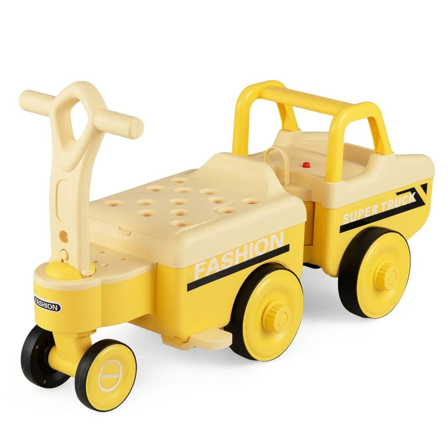 4 in 1 Ride on Push Car with Music and Storage
