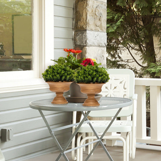 4 Pack Artificial Boxwood Topiary Trees - Tampa Home & Garden Store