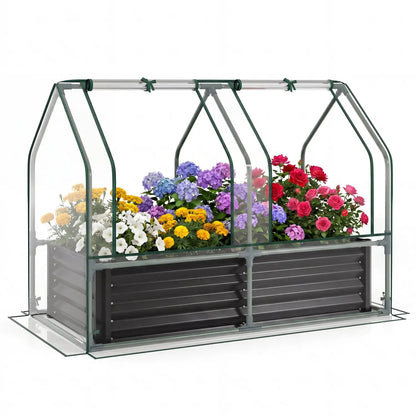 Galvanized Raised Garden Bed and Greenhouse Cover